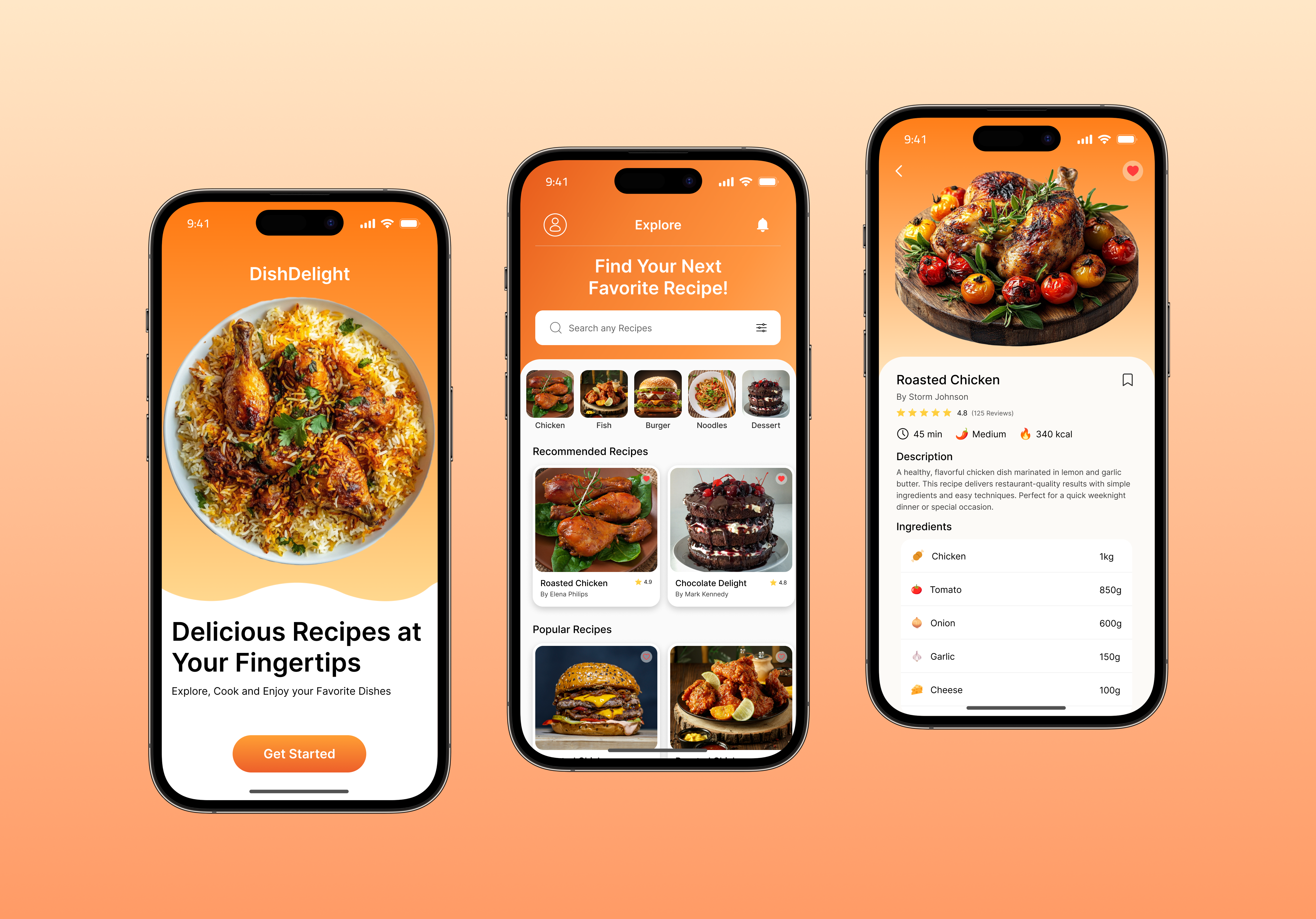 Food Recipe App UI Design - Daily UI Challenge 40 daily ui 40 daily ui challenge 40 food app daily ui food app ui food app ui design food ordering app food recipe food recipe app food recipe app daily ui food recipe app design food recipe app ui food recipe app uidesign food recipe ui mobile ui recipe app recipe app design recipe app ui design