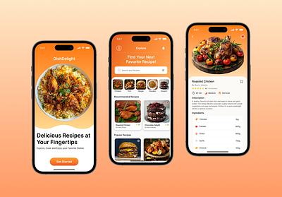 Food Recipe App UI Design - Daily UI Challenge 40 daily ui 40 daily ui challenge 40 food app daily ui food app ui food app ui design food ordering app food recipe food recipe app food recipe app daily ui food recipe app design food recipe app ui food recipe app uidesign food recipe ui mobile ui recipe app recipe app design recipe app ui design