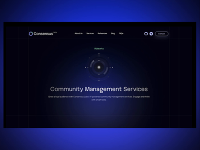AI & Blockchain Community Page design ai blockchain branding design figma hero illustration landingpage ui ui design ux