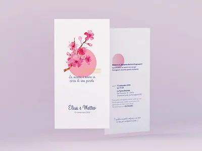 Elisa - Matteo's participations design flyer graphic design marriage mockup participations render wedding