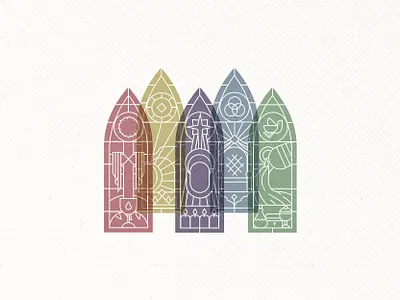 Stained Glass Illustrations baby jesus bible christian christian icons christianity cross dove easter easter sunday holy spirit jesus kidmin kids ministry kidsmin nativity stained glass throne tomb