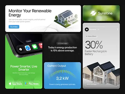 Sunstone - Branding brand identity branding eco brand eco branding eco friendly energy branding energy logo green branding green logo design logo design logotype modern branding renewable energy solar energy solar energy brand solar panels visual identity