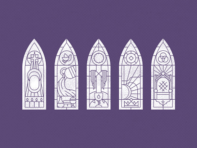 Stained Glass Illustrations bible bread christian christian icons christmas cross crown dove easter easter sunday good friday jesus kidmin kidsmin king nativity sas. stained glass star throne