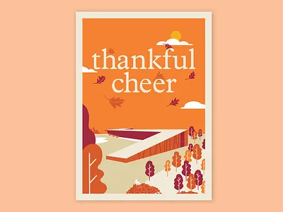 Thankful Cheer Thanksgiving Card christmas design holiday holiday card illustration thanksgiving vector