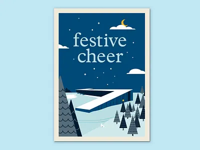 Festive Cheer Holiday Card christmas design holiday holiday card illustration vector