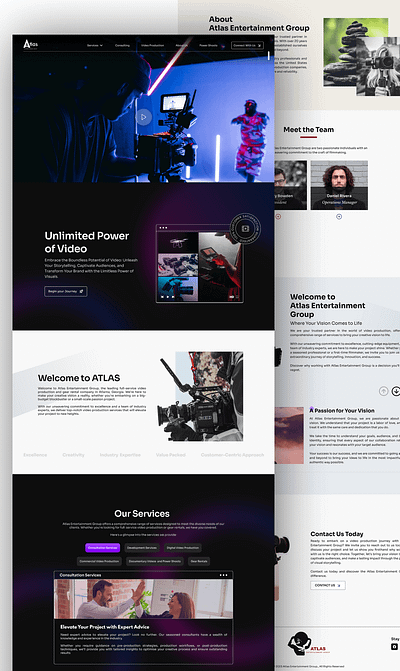 Video Production Company Website graphic design hero section landing page ui uiux user experience user interface video production website website