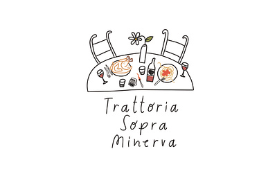 Restaurant logo art work brand identity digital illustrations food illustrated food illustration illustratrice logo illustrated logo illustration menù illustrazioni restaurant logo