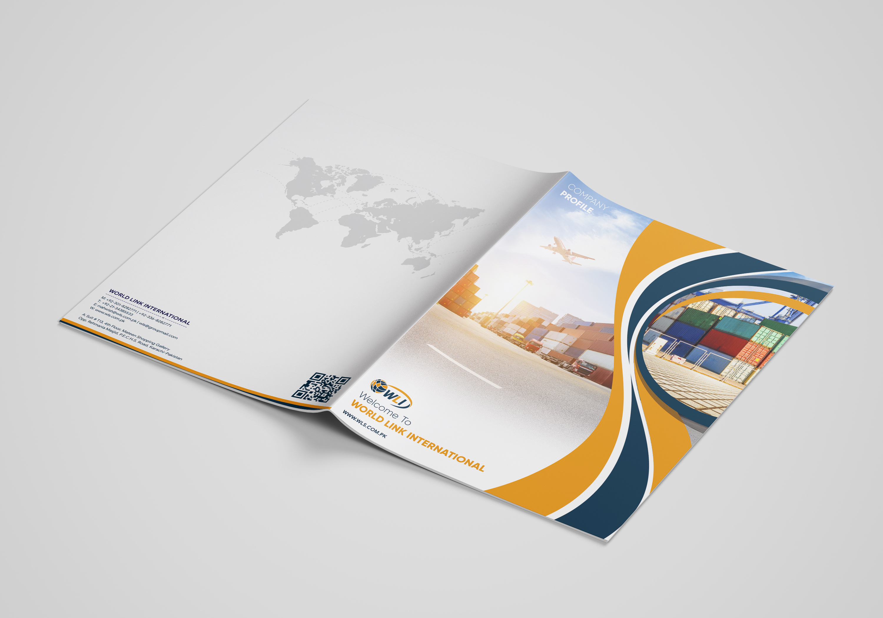 Company Profile Design for Logistics & Freight Forwarding print ready company profile