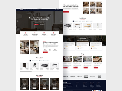 Heimo Furniture - Landing Page app concept design design ecommerce figma furniture heimo interface landing page online store product ui ui design ux web