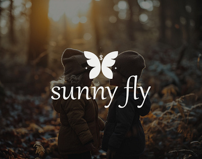 sunny fly. Modern pictorial mark kids clothing brand logo. apparel brand brand identity branding butterfly kids logo clothing graphic design kids kids brand kids branding kids cloth kids cloth brand kids cloth logo kids clothing kids logo kids logo design logo sunnyfly