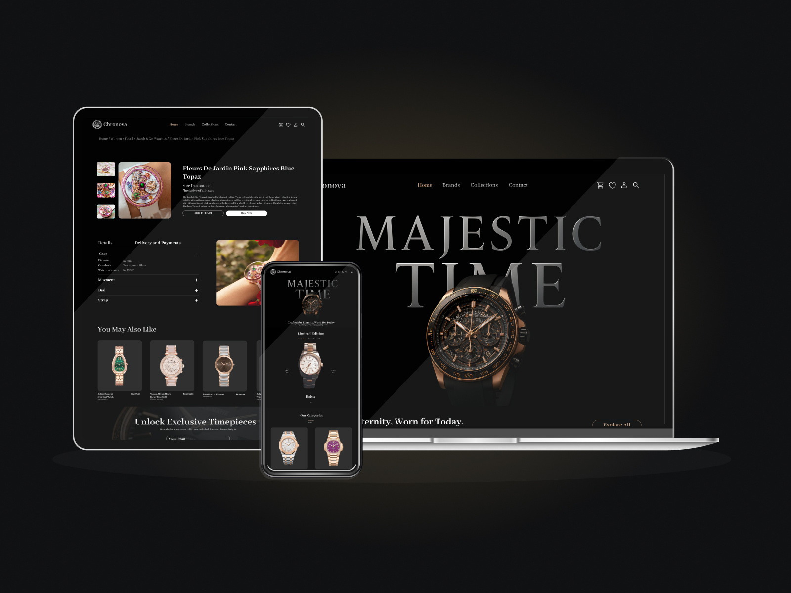 Chronova - Watch E-commerce Landing Page bmvsi