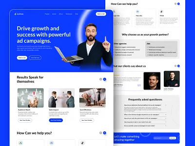 Digital Ads Agency Studio Website Design ads agency studio agency website antdesk business design agency website digital agency digital marketing digital marketing agency efatuix landing page marketing marketing agency marketing site online marketing ui design uiux web app design web design