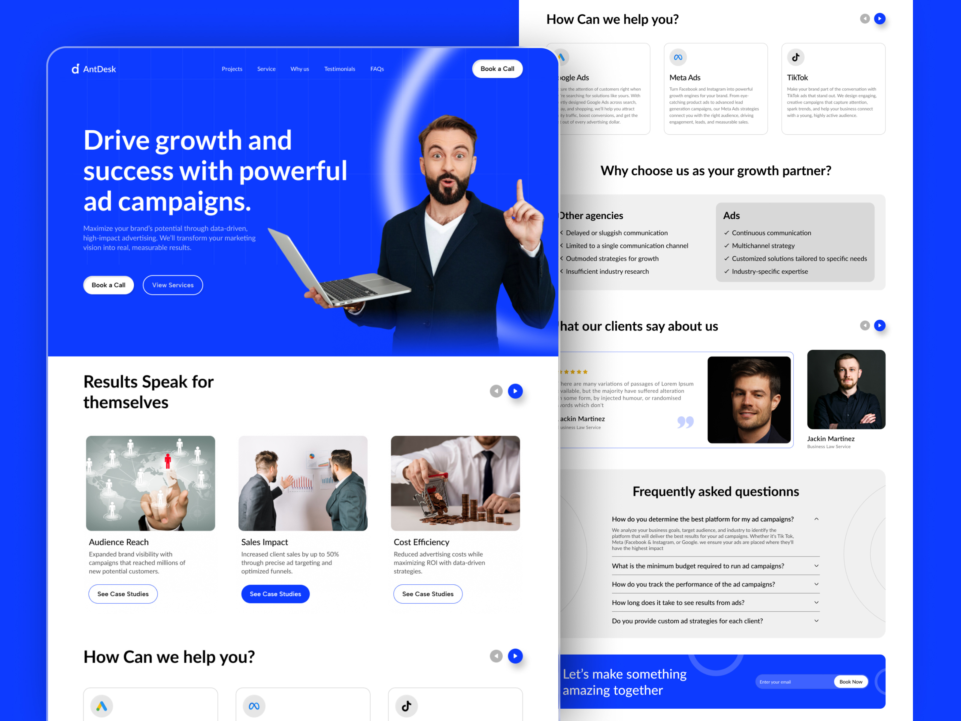 Example of Digital Ads Agency Studio Website Design