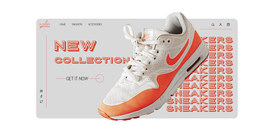 Sneakers webshop homepage branding design graphic design illustration logo ui vector