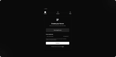 ForumGrid | Login Design branding landing login logo react ui