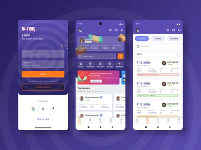 P2P Lending App - Borrower UI design figma fintech ui