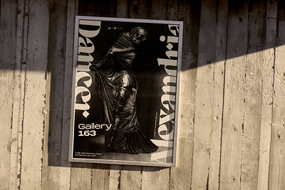 Statuettes art blackandwhite bold flyer metropolitan mockup museum poster print sculpture typography