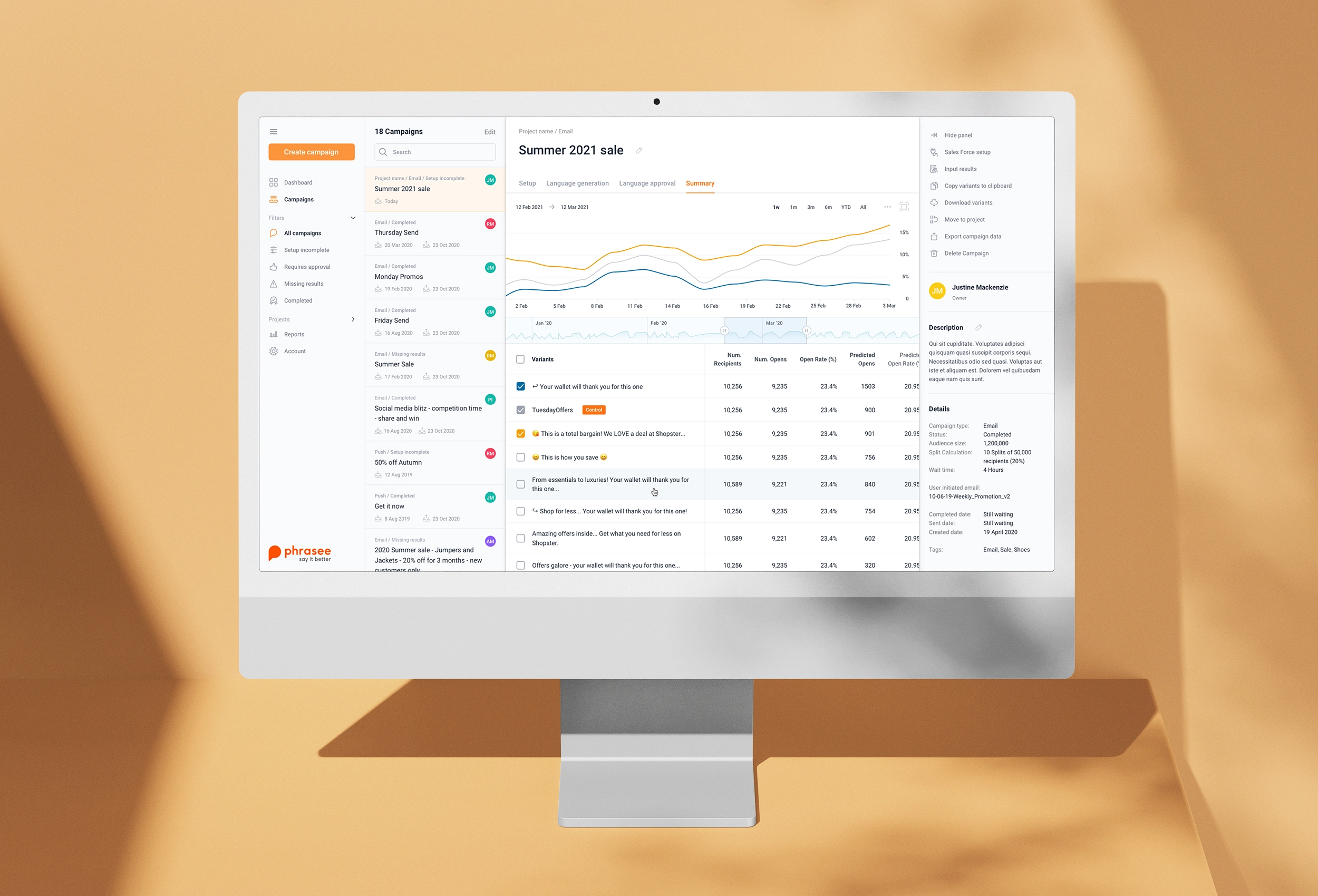 Example of Saa S Product UX Design
