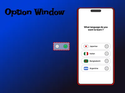 Option Window animation logo ui web