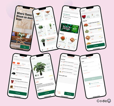Garden Online Shop app application branding delivery design explore flower garden home illustration logo onbording online shop store ui ux