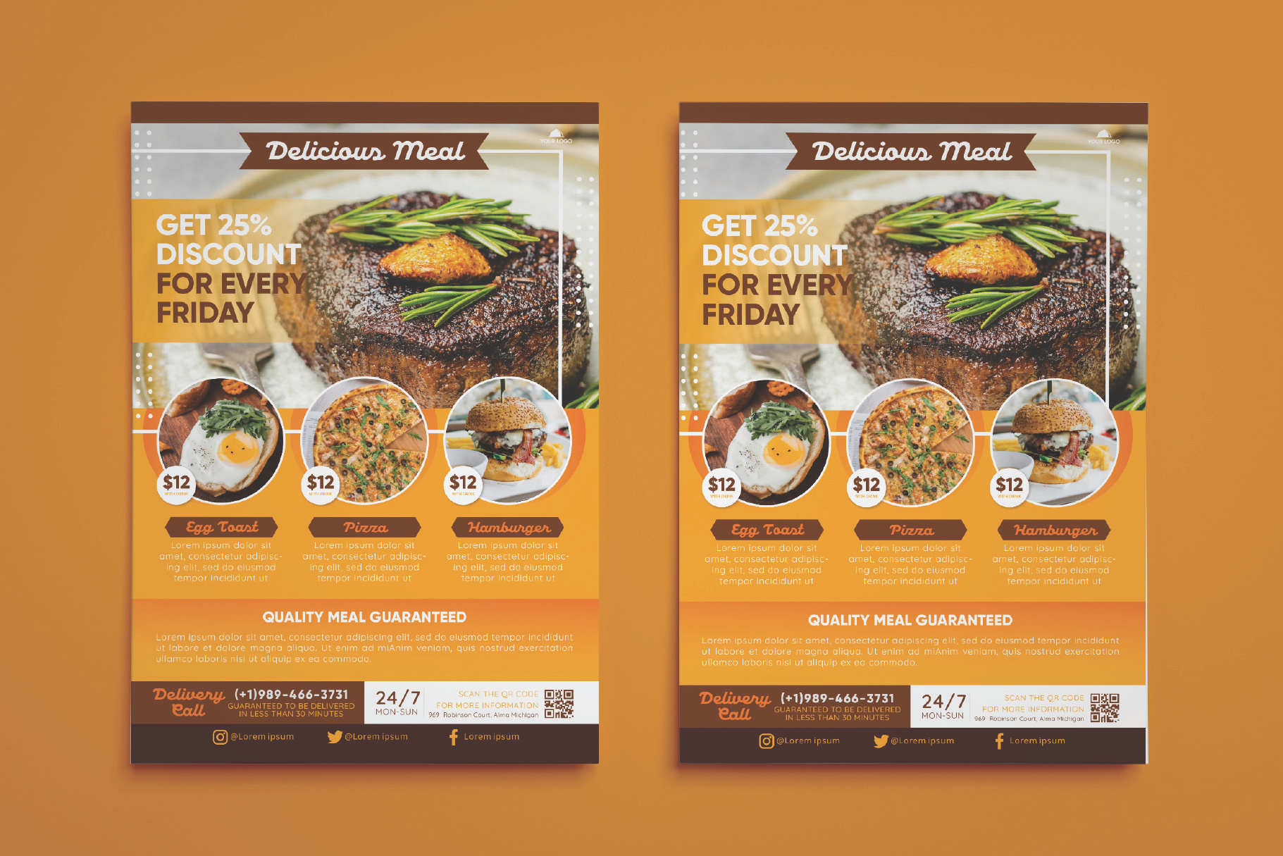 Delicious food flyer design template burger burger flyer cheeseburger cooking delivery fast food fastfood food brochure food menu food poster foodie fries hamburger illustration pizza pizza flyer restaurant restaurant flyer typography vector