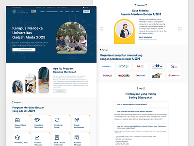 MKBM UGM • University / Education Landing Page branding design landing page school ui ui design uiux university ux ux design web design wordpress