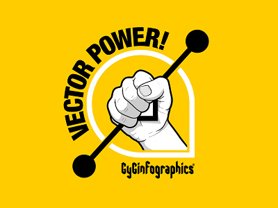 Vector Power! adobe illustrator anchor point fist force hand line art line work logo technical drawing technical graphics technical illustration vector graphics vector illustration vectors vs pixels