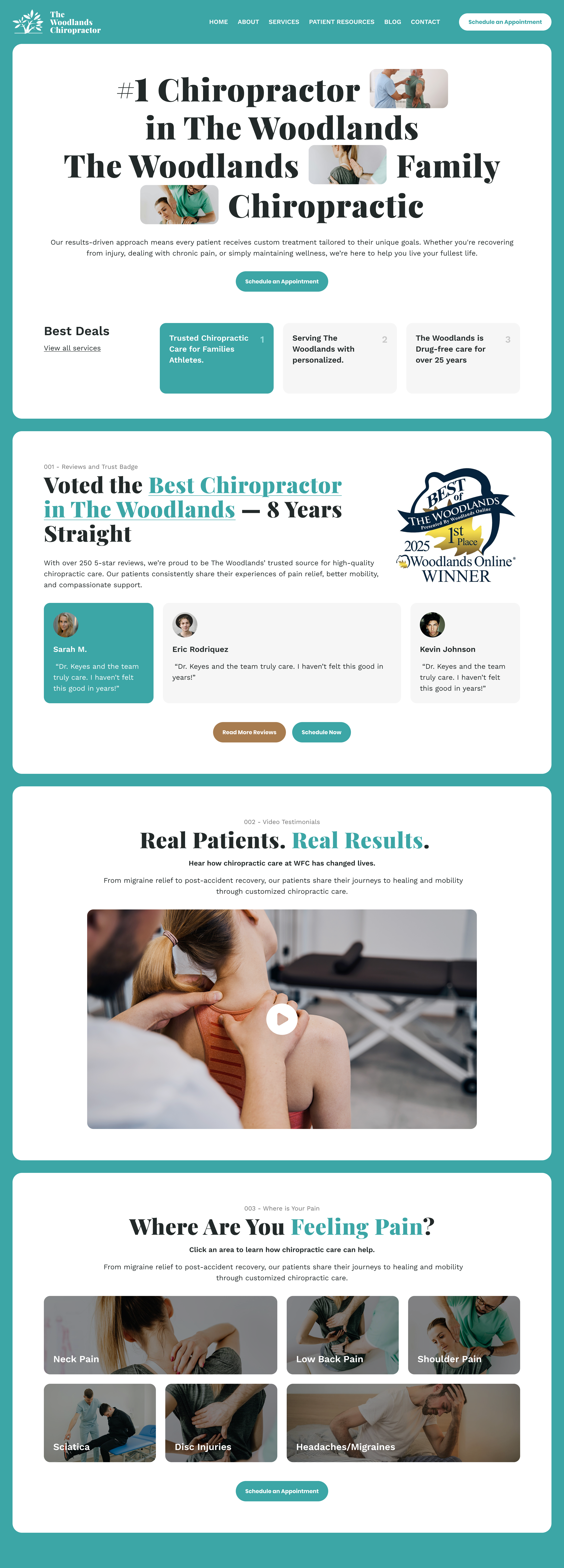 Chiropractic Clinic Landing Page clinic clinic website landing page landing page clinic
