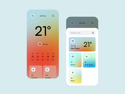 Weekly 06 app calendar clima climate design fun gradient interface ios layout product design time ui ux