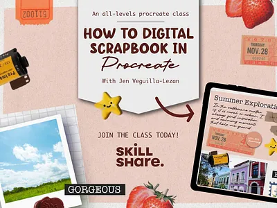 Learn to Digital Scrapbook in Procreate digital art digital scrapbooking procreate
