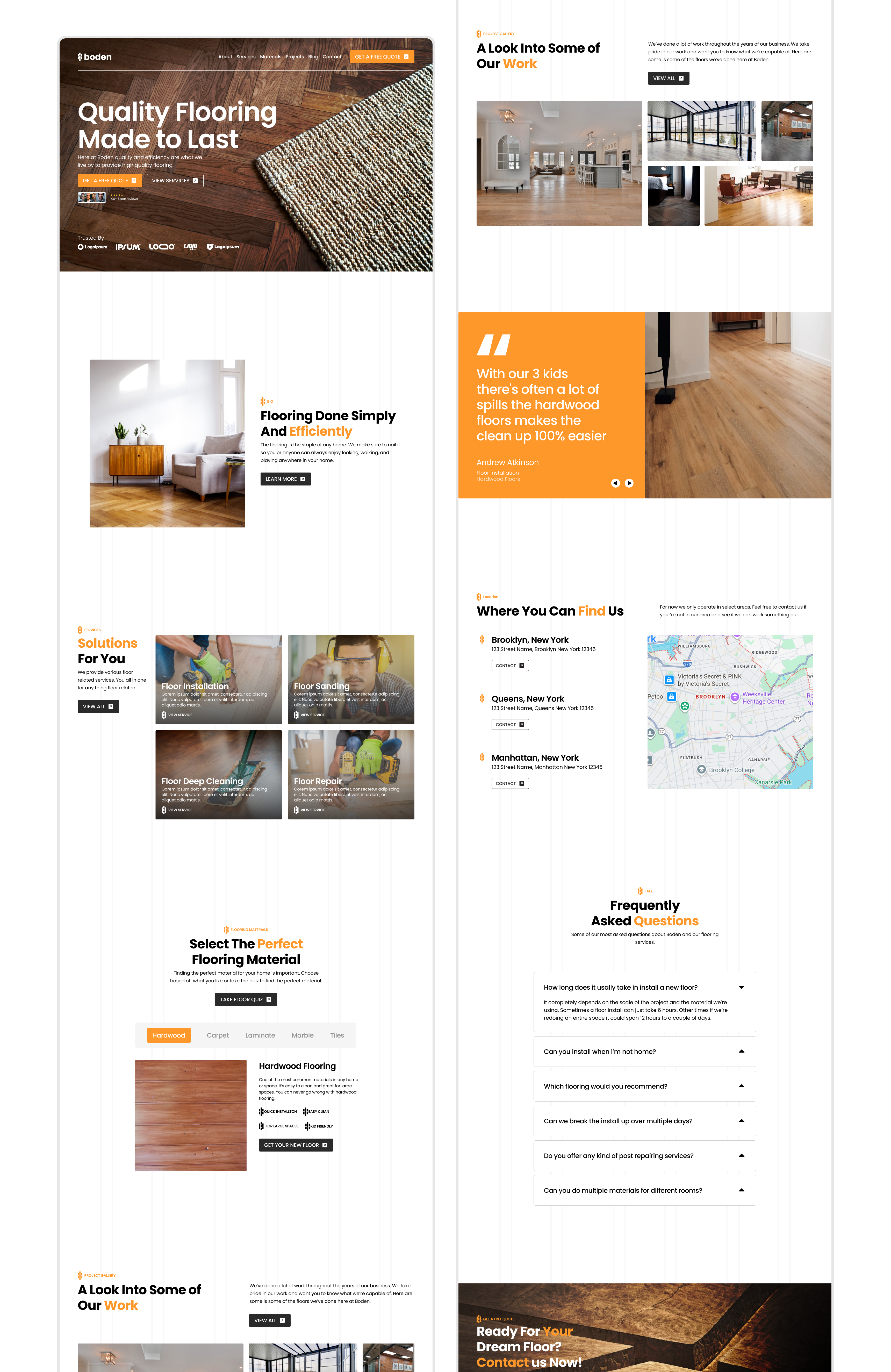Boden - Flooring design figma flooring framer home service home service websit homeservice landing pag modern ui uidesign uiuxdesign ux uxdesign web web design web designer website