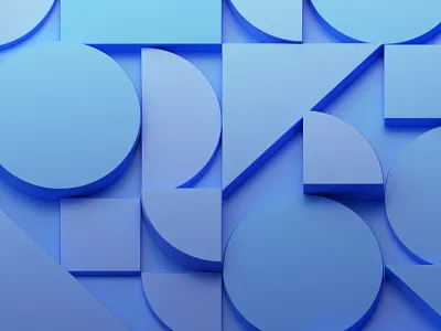 Geometric background 3d abstract art background blender blue circle clean color design geometric illustration minimalist render shape simple triangle visual
