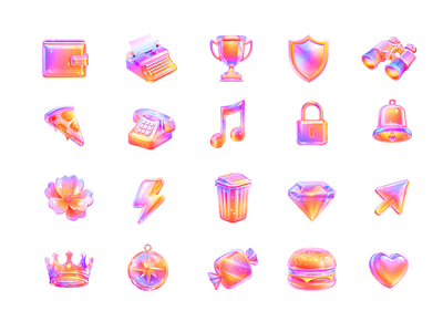 Custom 3D Icons / Mid Journey 3d adobe aftereffects animation branding design flat glass graphic design icon illustration logo midjourney minimal ui