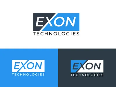 Logo for EXON TECHNOLOGIES LTD branding exon graphic design logo logo design md rahat mdrahat467