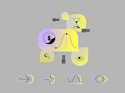 Abstract illustration pack abstract icons crypto design digital finance editorial illustration financial growth fintech illustration futuristic design geometric icons gradient aesthetic infographic elements minimal design neon gradient symbolic illustration ui ux assets