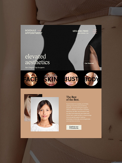 Plastic Surgery Center re-brand graphic design logo ui ux web design website