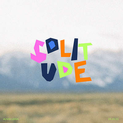 Solitude Single Art + Promo Release art direction branding creative direction design graphic design illustration logo typography vector