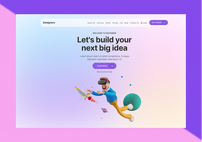 Creative Agency Website Landing Page Concept branding design designer figma landing page minimal modern ui uiux web design website