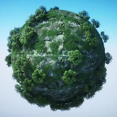 Green world 3d animation design motion graphics