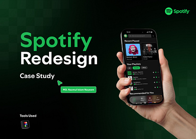 Spotify Redesign Case Study. app case study mobile app nayeem redesign spotify ui user experience ux