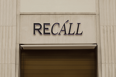 RECALL. jewelry brand design brand identity branding branding facade design facade design facade logo facade logotype facade sign fashion branding fashion logo fashion logotype graphic design identity jewelry logo logotype minimalist design minimalist logo