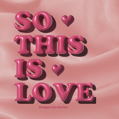 So this is love 3d graphic design photoshop typography