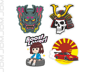 JDM Style vinyl stickers concept
