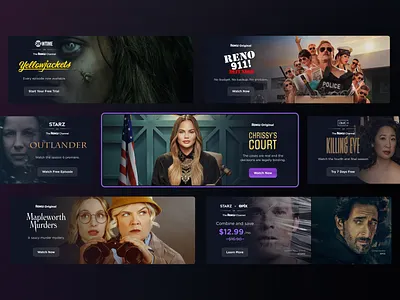 Roku Showcase Banners 10ft branding design language product design streaming tv design ui web design