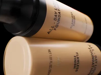 Liquid foundation 3d animation design motion graphics