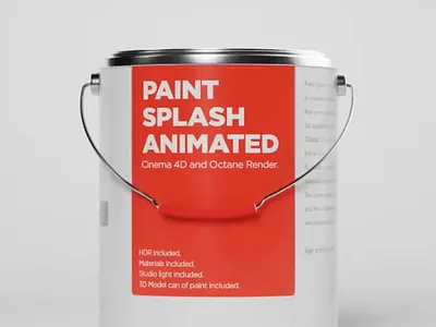 Paint can 3d animation design motion graphics
