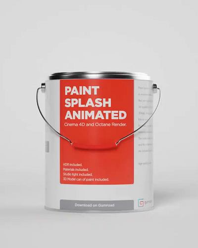 Paint can 3d animation design motion graphics