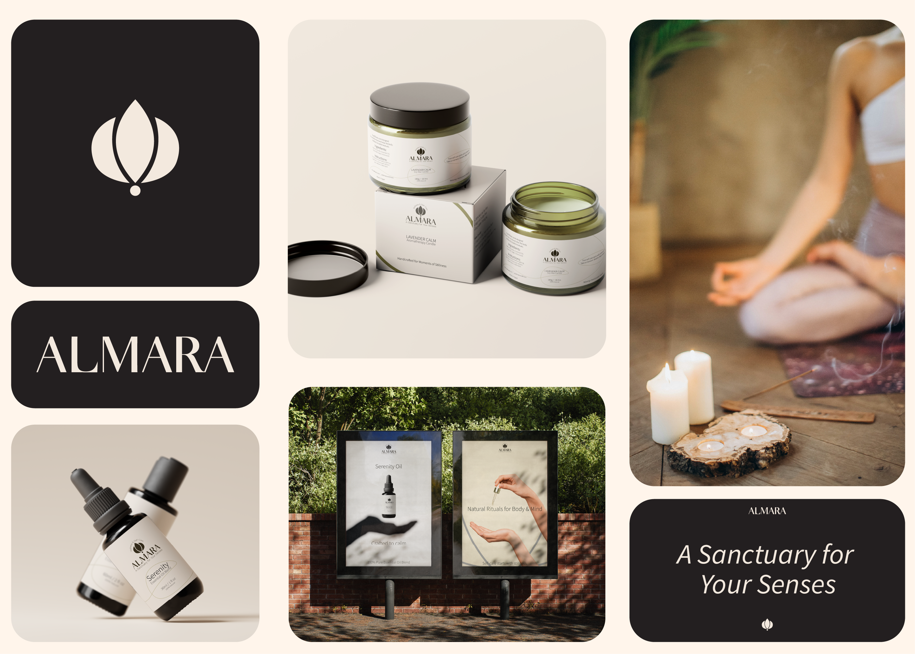 ALMARA Wellness Brand Identity brand identity branding graphic design logo wellness