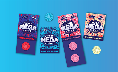 Choice Mega Chews - Large Dose THC Gummies Packaging weed
