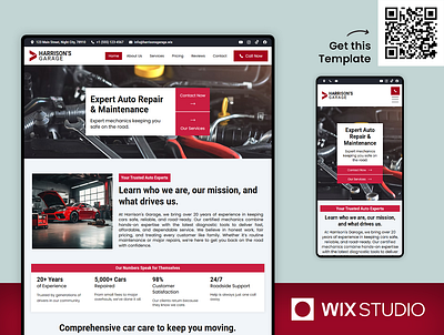 Car Fix - Wix Studio Website Template auto fix auto garages auto repair auto template auto website beautiful website car dealer car template car website carmechanics maintenance small local business tire brake fix services vehicle website vehicles template wix studio wix studio website wix studio website template
